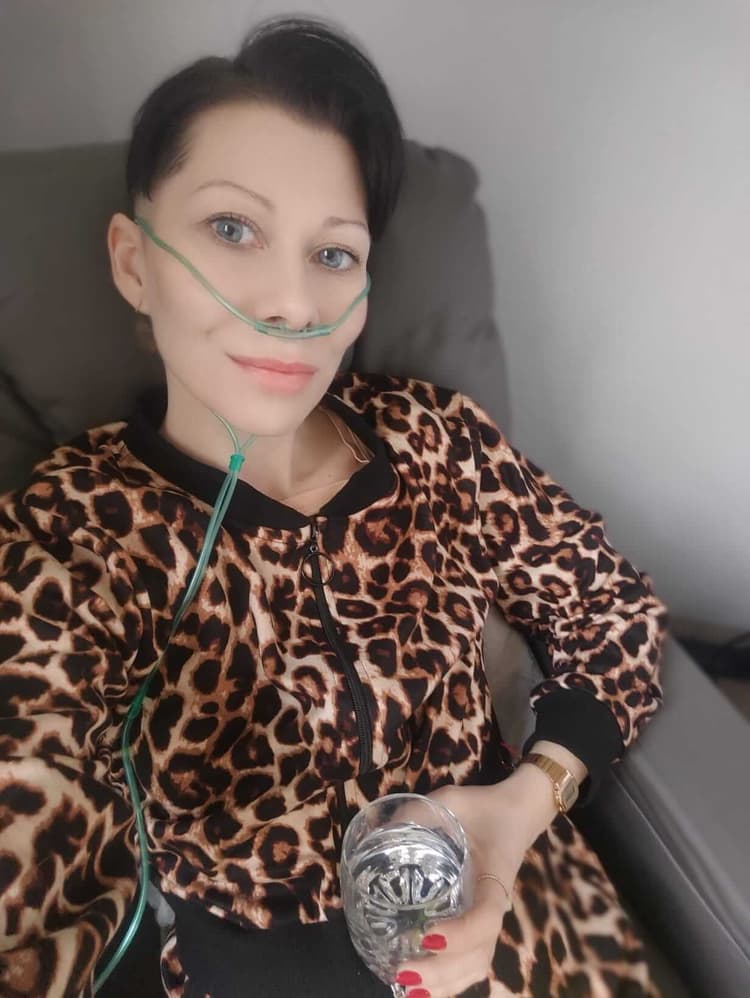 Klient podczas inhalacji wodorem